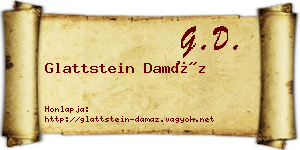 Glattstein Damáz névjegykártya
